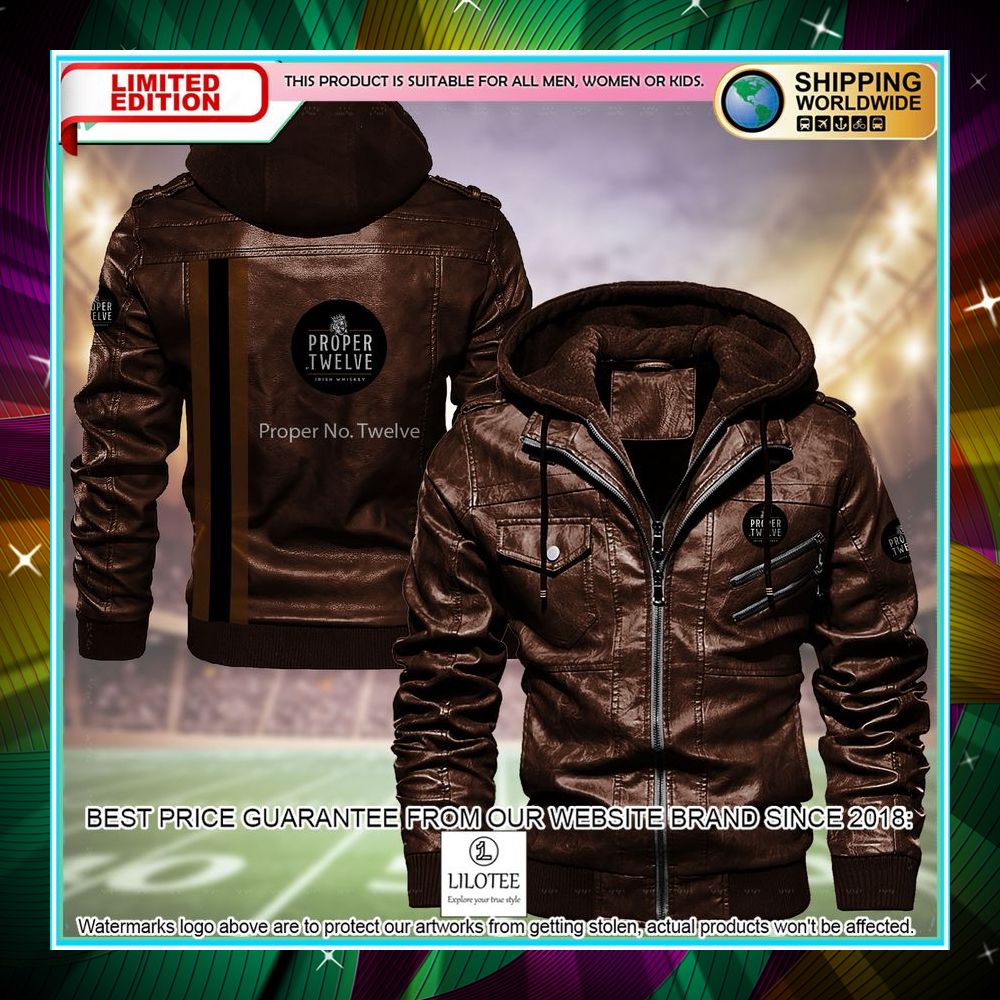 proper no twelve leather jacket fleece jacket 2 263