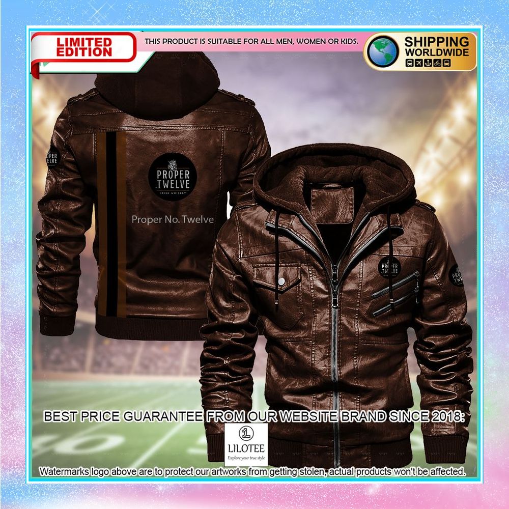 proper no twelve leather jacket fleece jacket 2 523