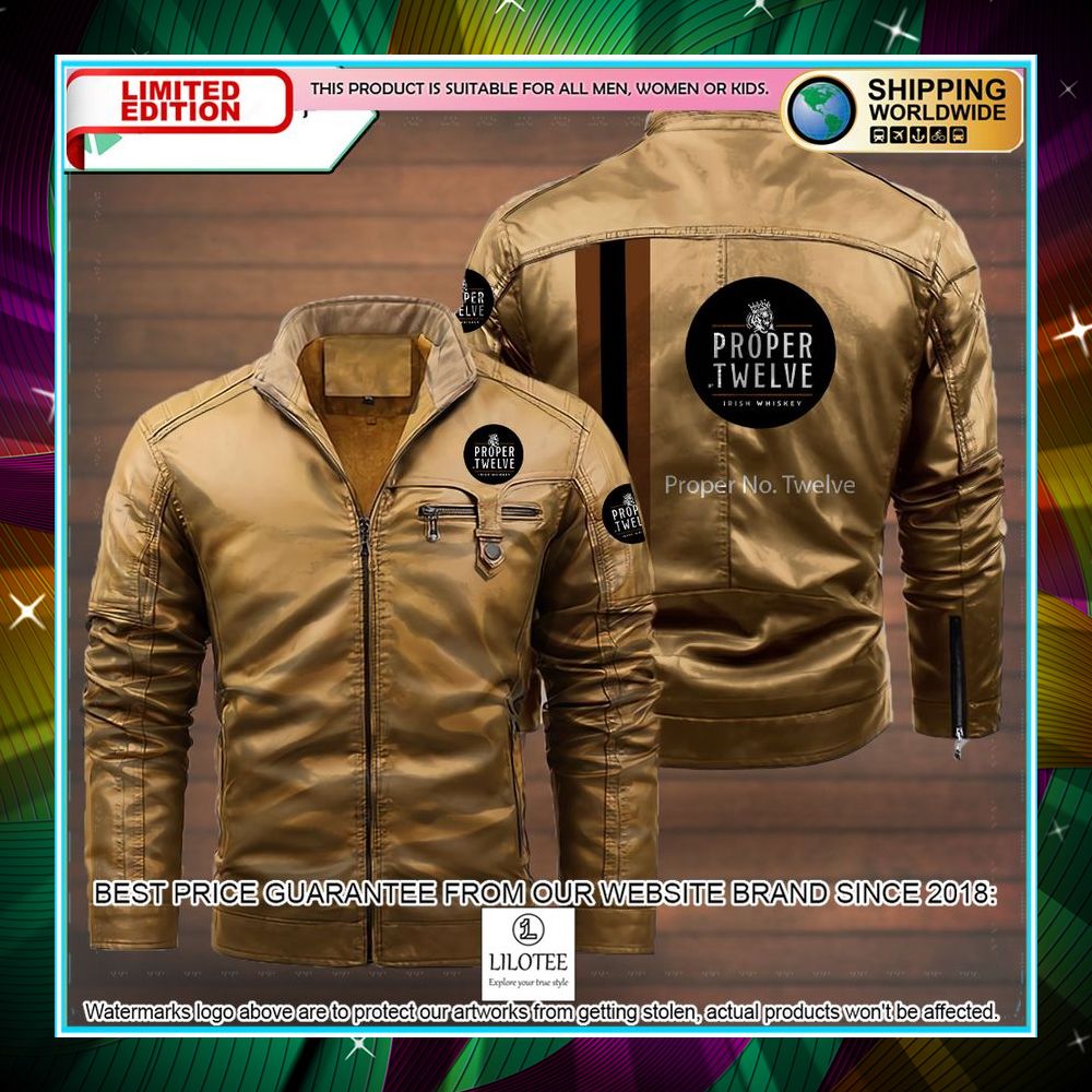 proper no twelve leather jacket fleece jacket 4 109