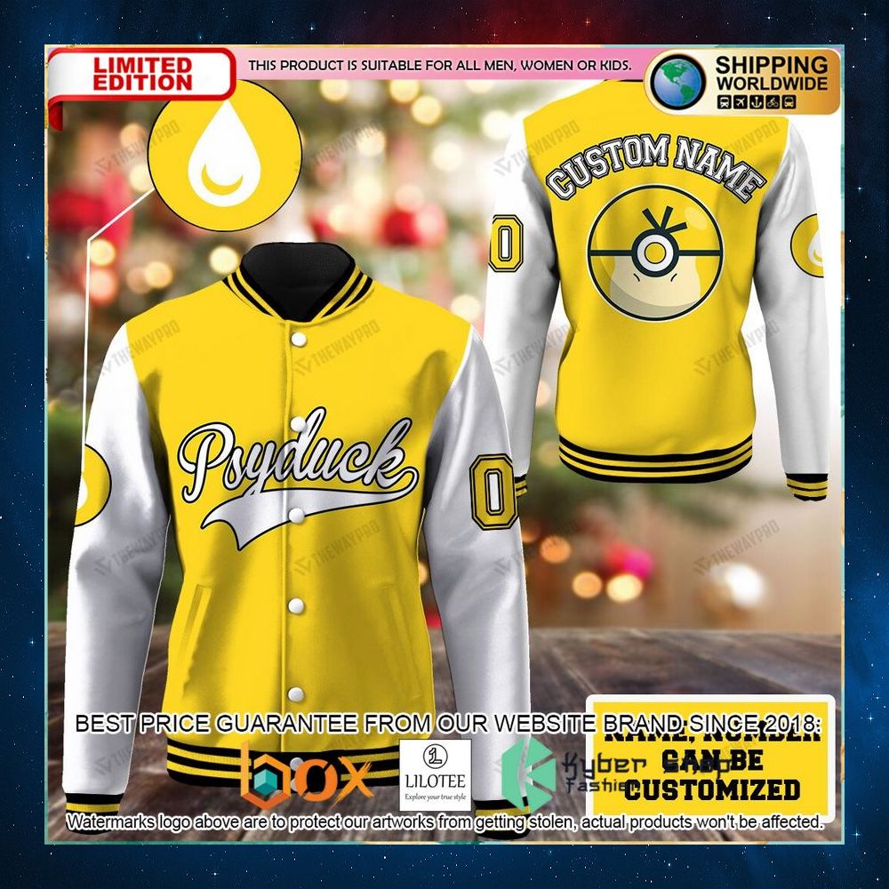 psyduck pokeball personalized baseball jacket 1 559