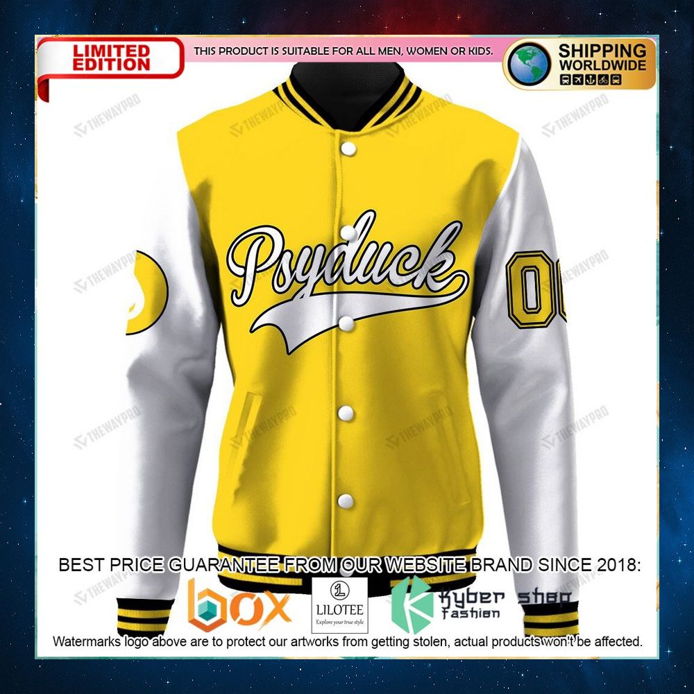 psyduck pokeball personalized baseball jacket 2 542