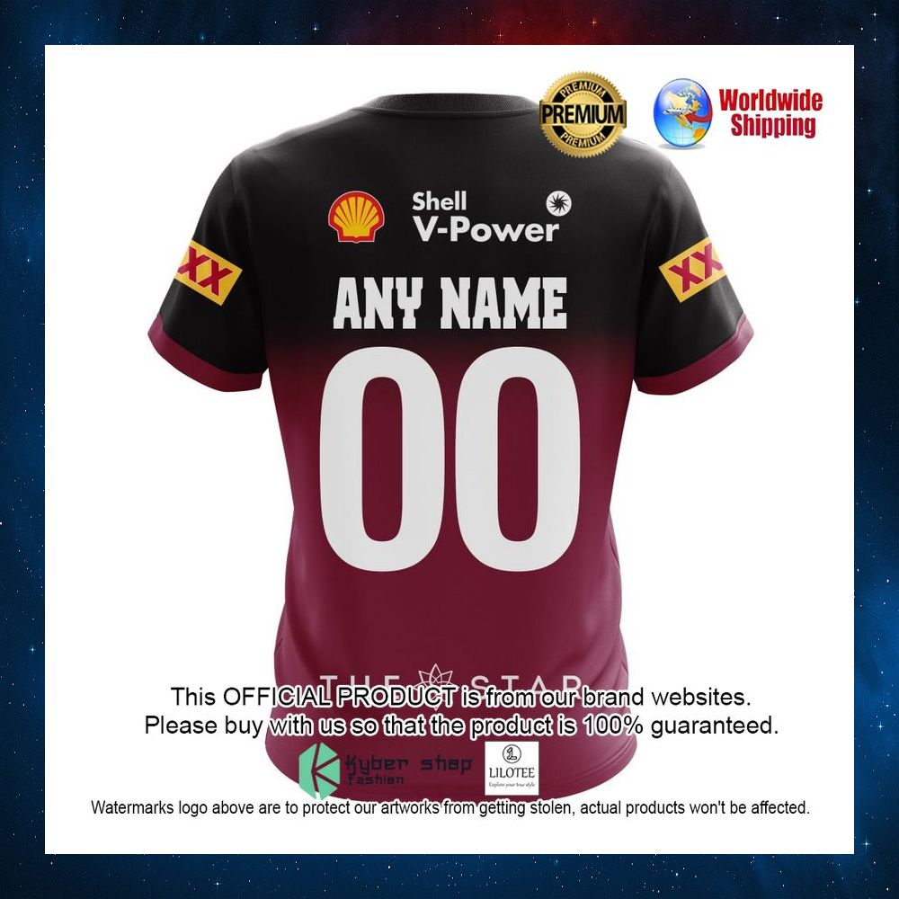 queensland maroons auswide bank the star personalized 3d hoodie shirt 9 291