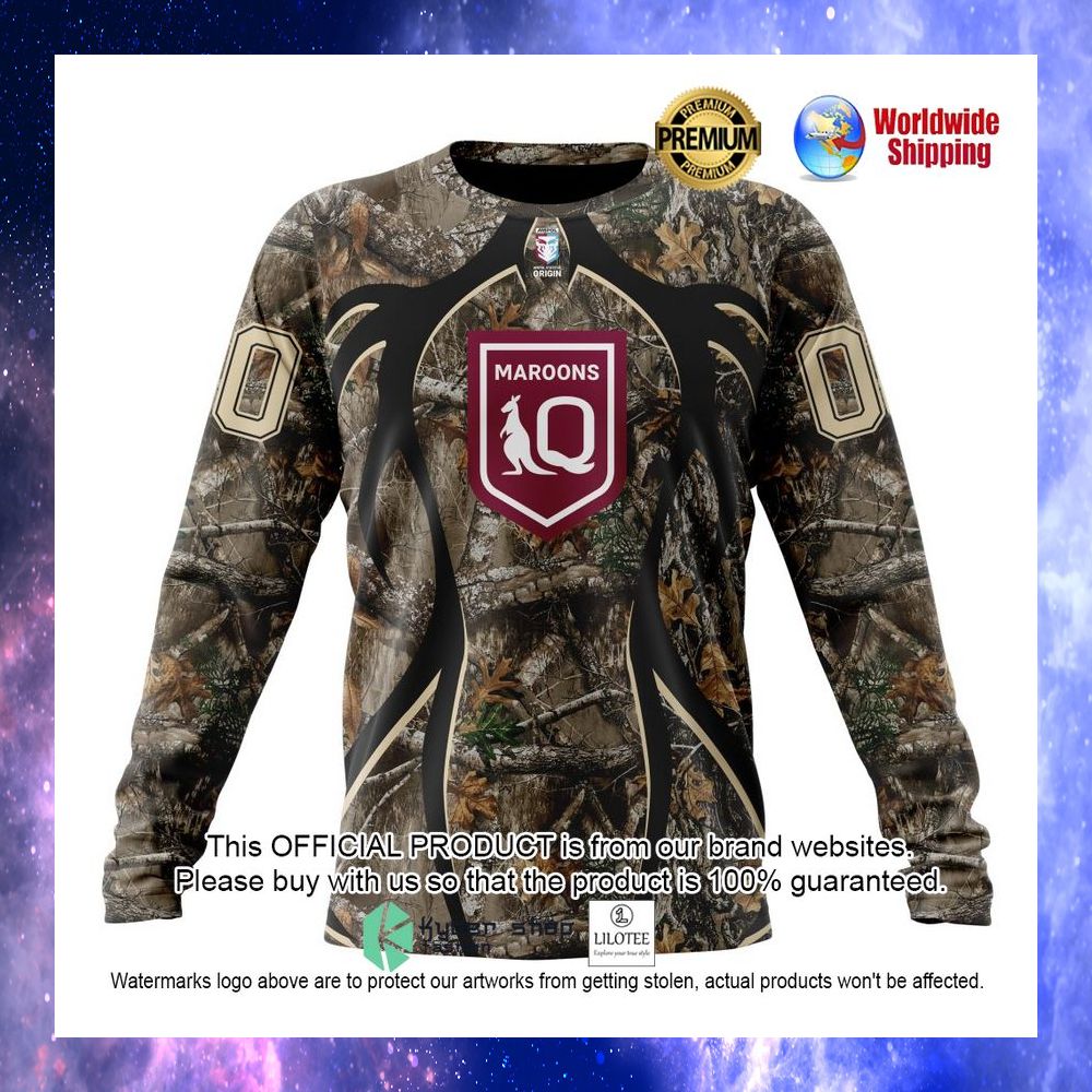 queensland maroons deer hunter camo personalized 3d hoodie shirt 6 899