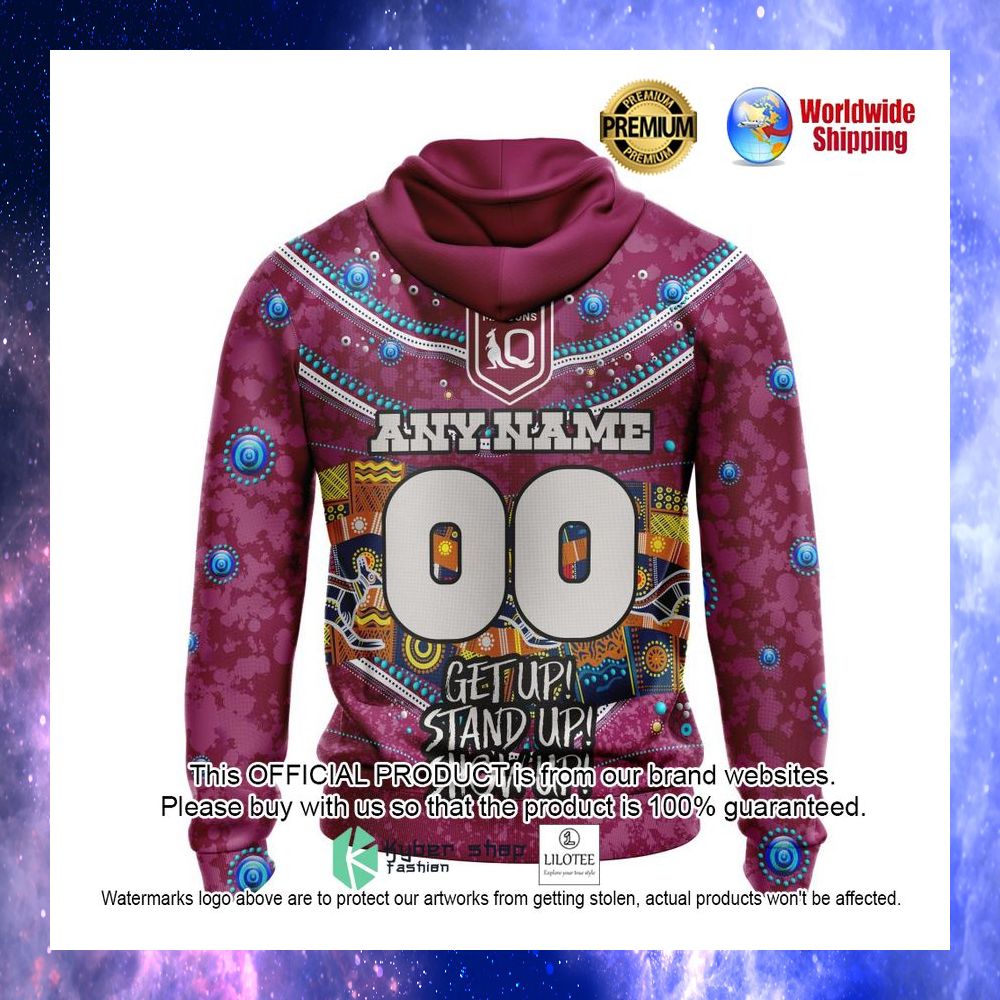 queensland maroons naidoc get up stan up show up personalized 3d hoodie shirt 3 622