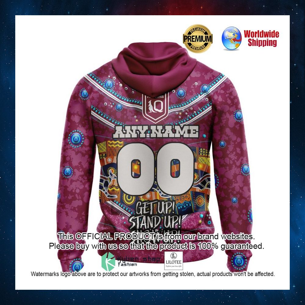 queensland maroons naidoc get up stan up show up personalized 3d hoodie shirt 3 677