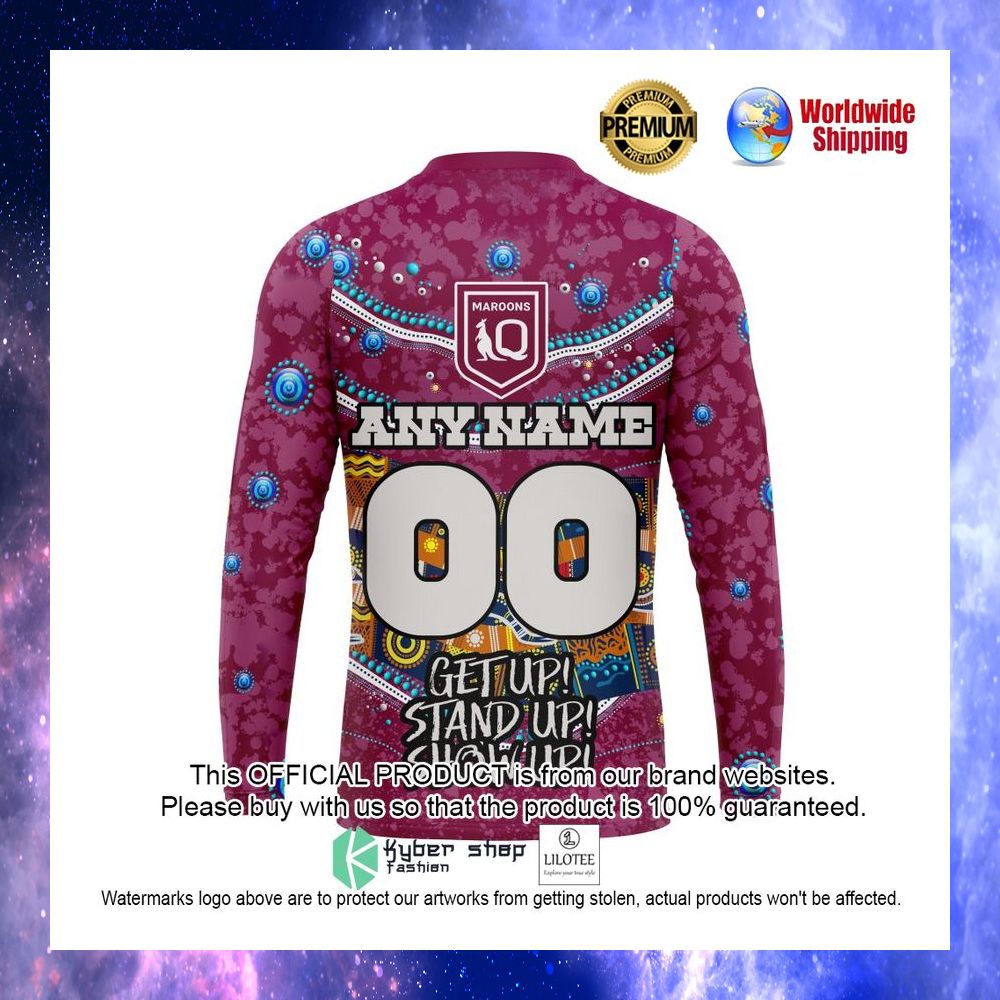 queensland maroons naidoc get up stan up show up personalized 3d hoodie shirt 7 421
