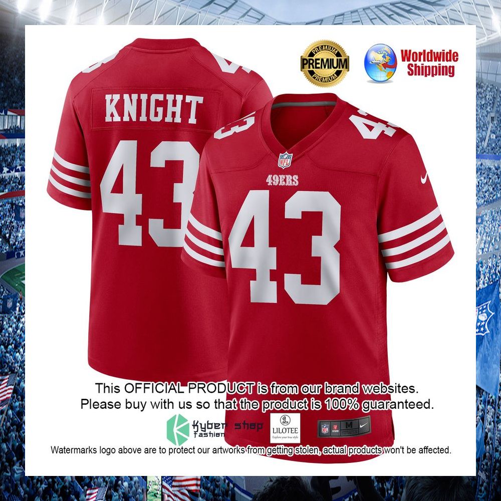 qwuantrezz knight san francisco 49ers nike scarlet football jersey 1 765