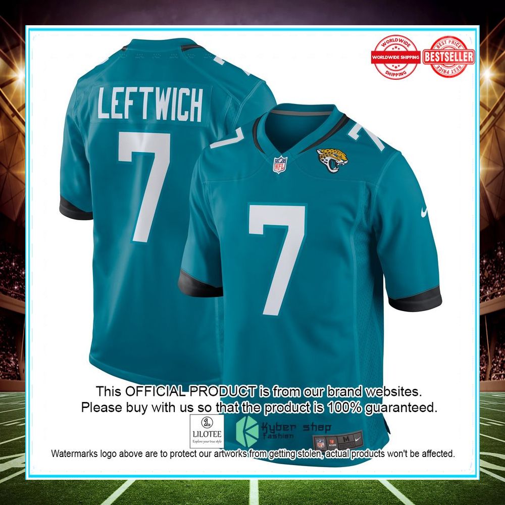 byron leftwich jacksonville jaguars nike retired player game teal football jersey 1 897