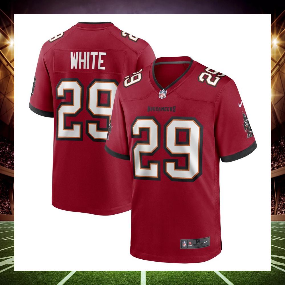 rachaad white tampa bay buccaneers red football jersey 4 646