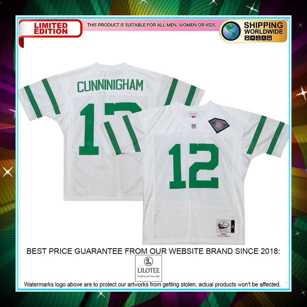 randall cunningham philadelphia eagles mitchell ness 1994 authentic retired player white football jersey 1 983