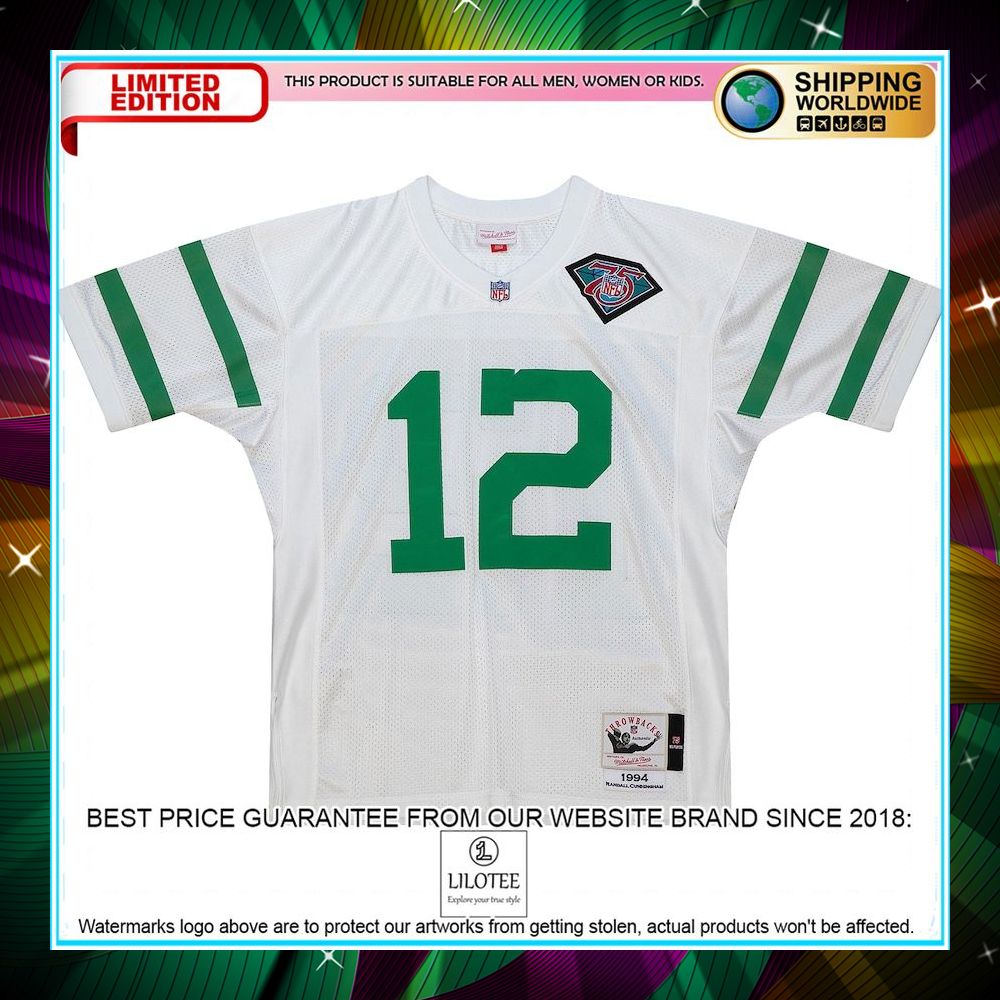 randall cunningham philadelphia eagles mitchell ness 1994 authentic retired player white football jersey 2 602