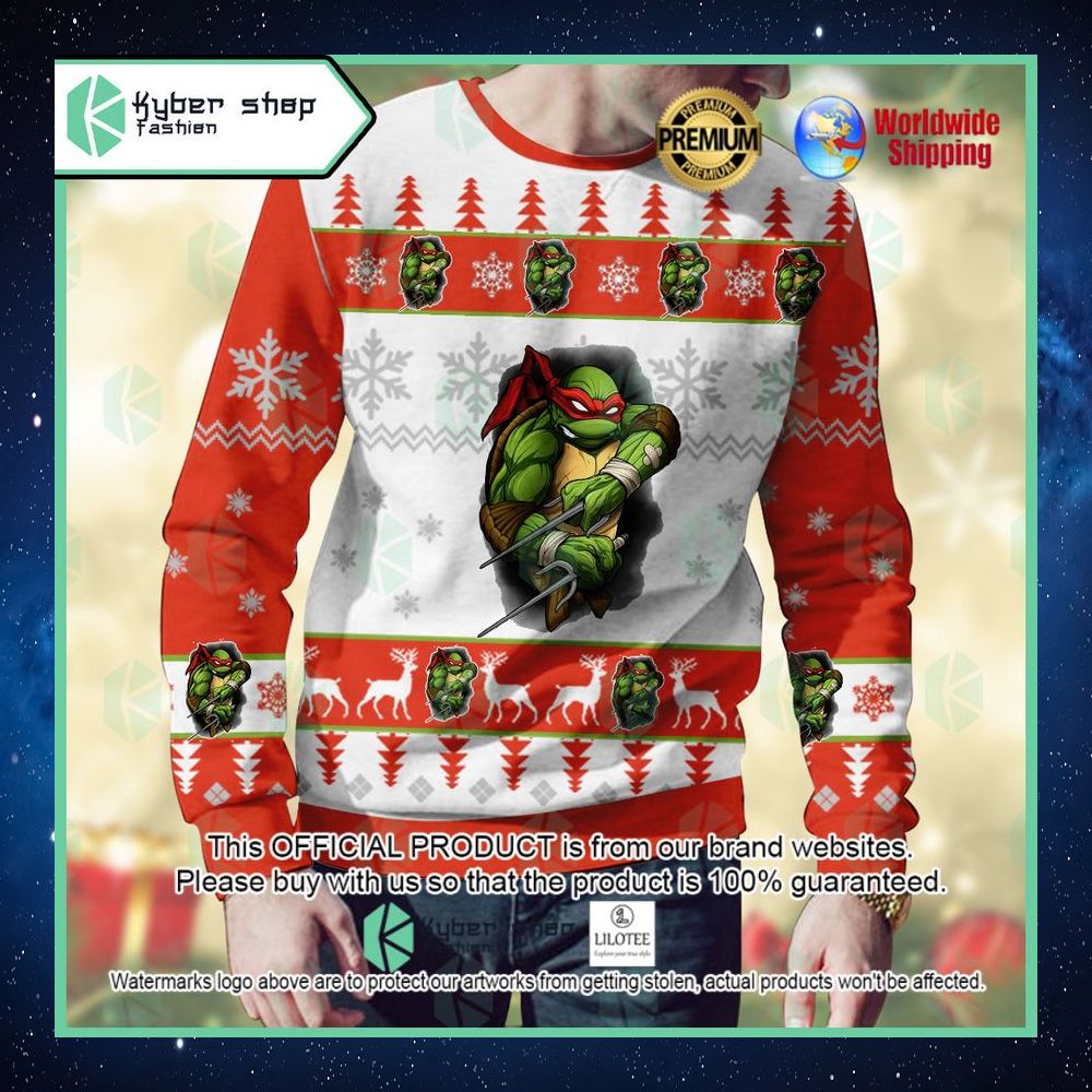 raphael teenage mutant ninja turtles christmas sweater 1 287