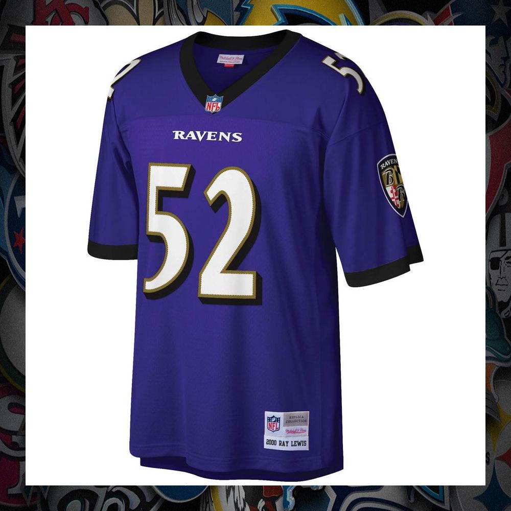 ray lewis baltimore ravens mitchell ness legacy replica purple football jersey 2 433