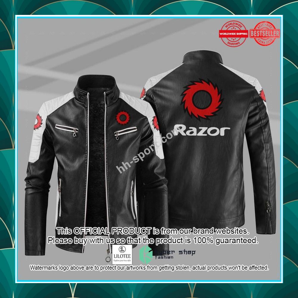 razor motorcycle motor leather jacket 1 254