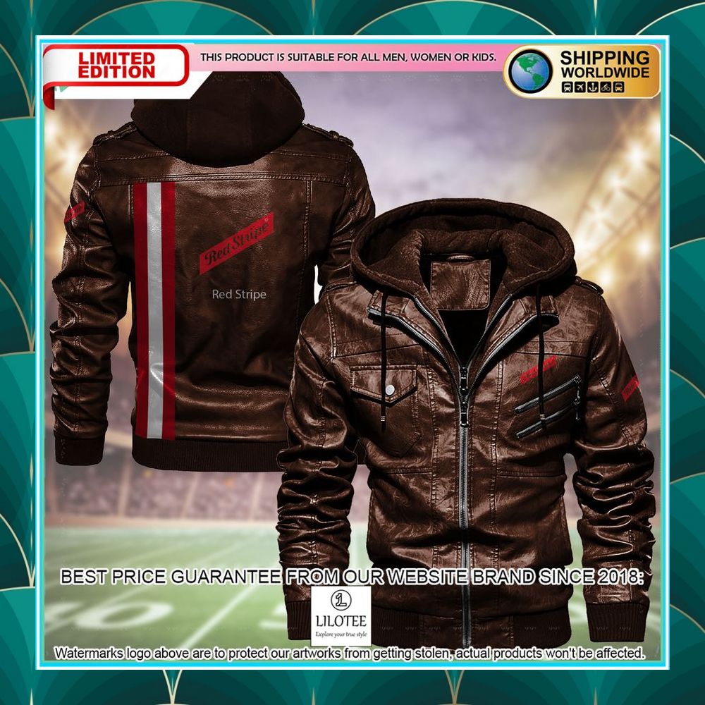 red stripe leather jacket 1 232