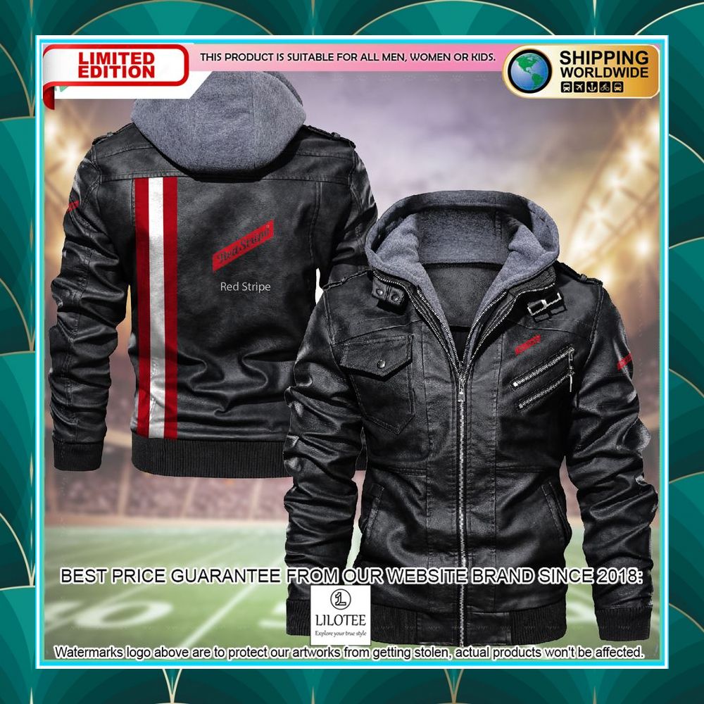 red stripe leather jacket 2 39