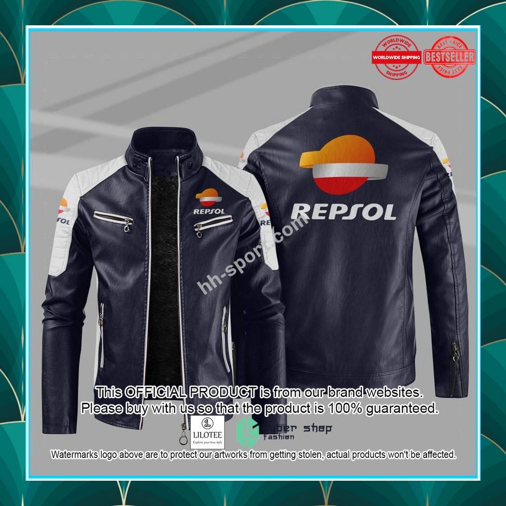 repsol motorycle motor leather jacket 5 339