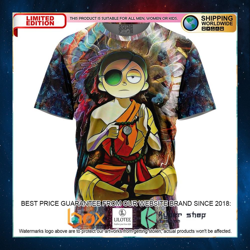 rick and morty trippy enlightened morty t shirt 1 520