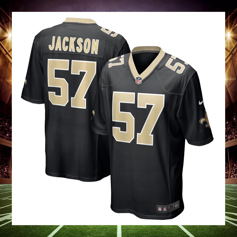 rickey jackson new orleans saints retired black football jersey 1 918