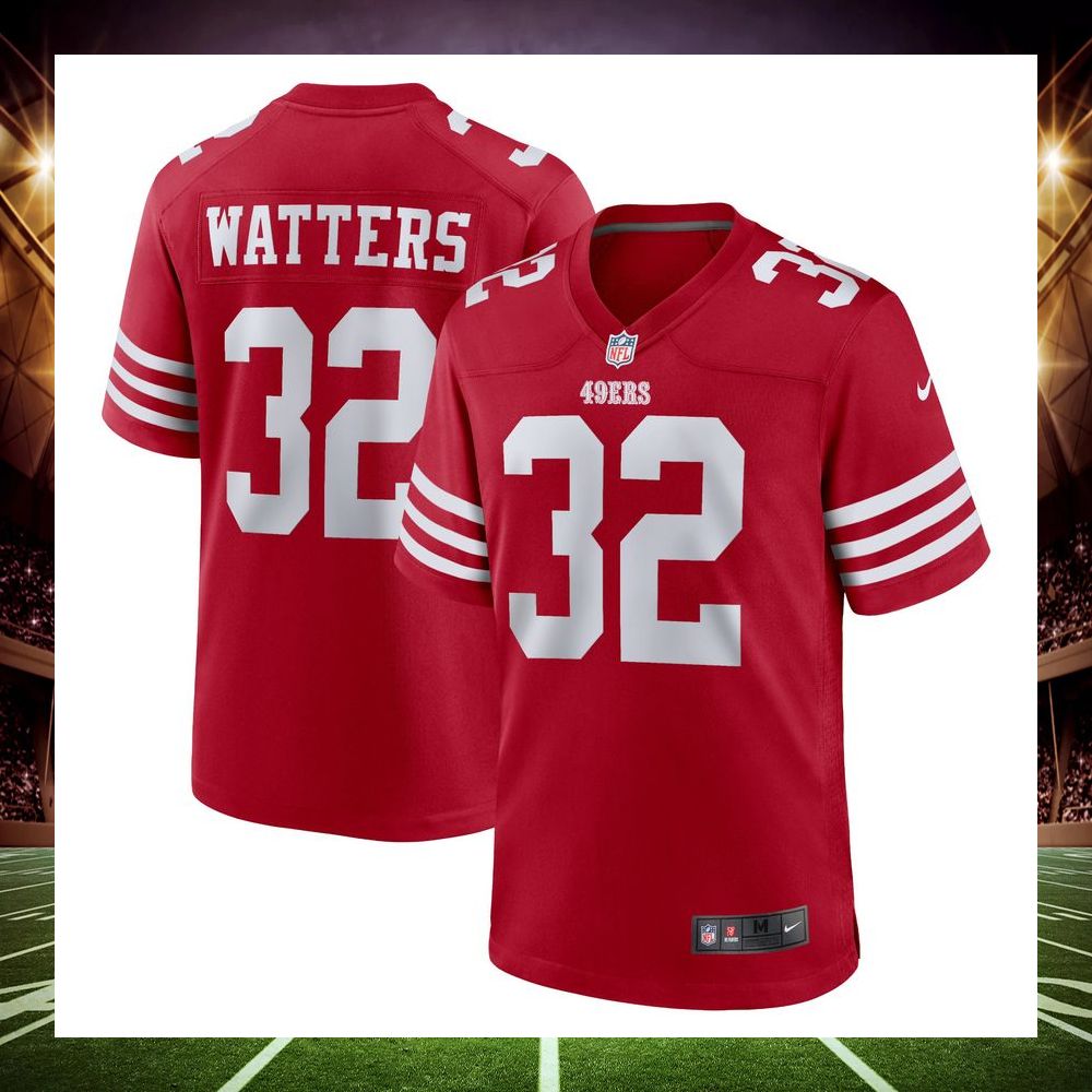 ricky watters san francisco 49ers retired scarlet football jersey 4 955