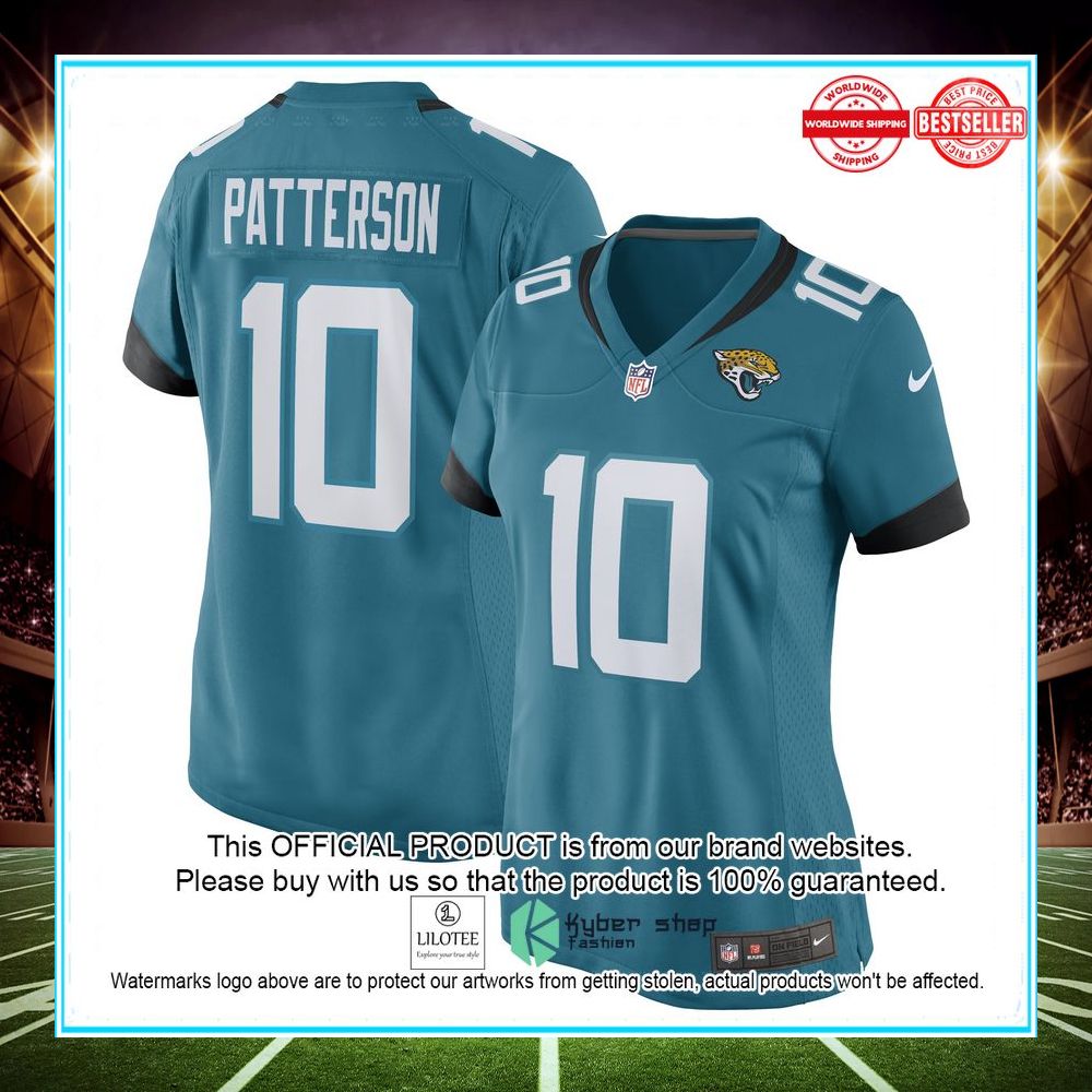 riley patterson jacksonville jaguars nike womens game player teal football jersey 1 722