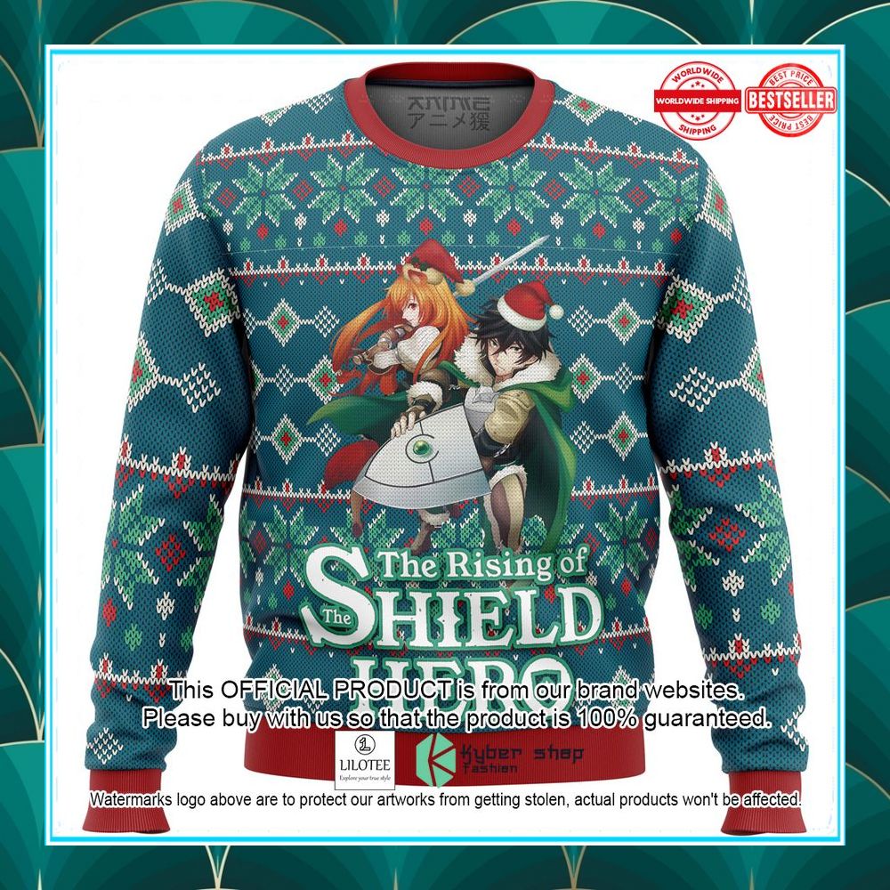 rising of the shield hero alt ugly christmas sweater 1 204