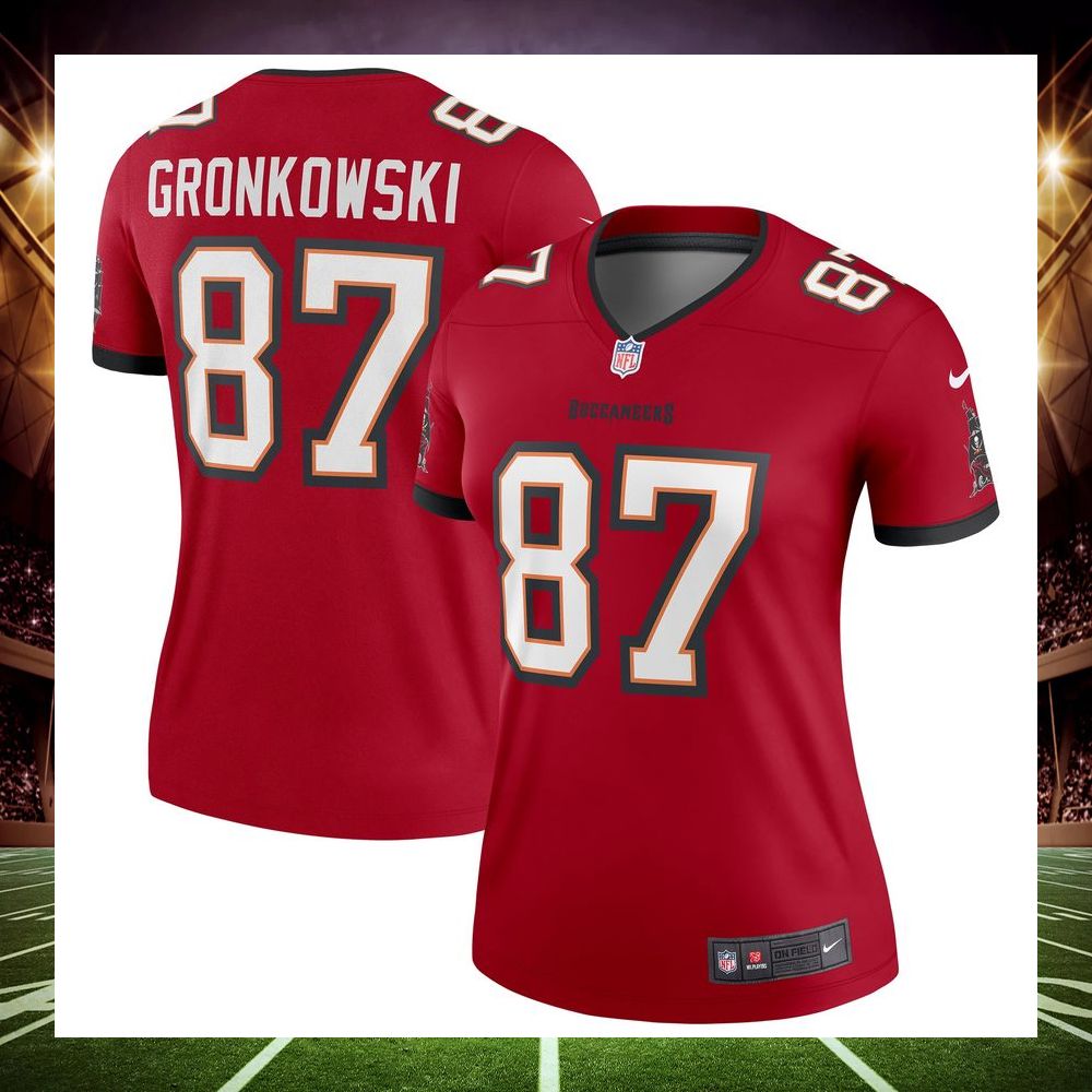 rob gronkowski tampa bay buccaneers legend red football jersey 1 394