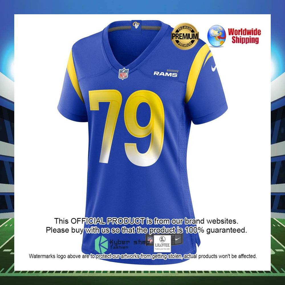 rob havenstein los angeles rams nike womens game royal football jersey 2 841
