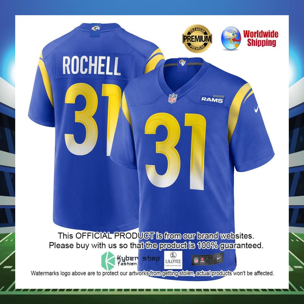 robert rochell los angeles rams nike game player royal football jersey 1 274