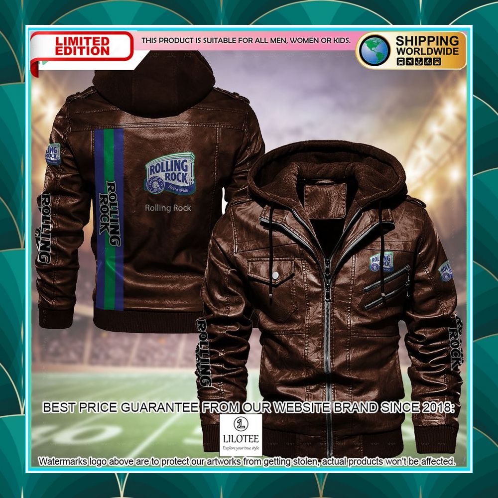 rolling rock extra pale leather jacket 1 132