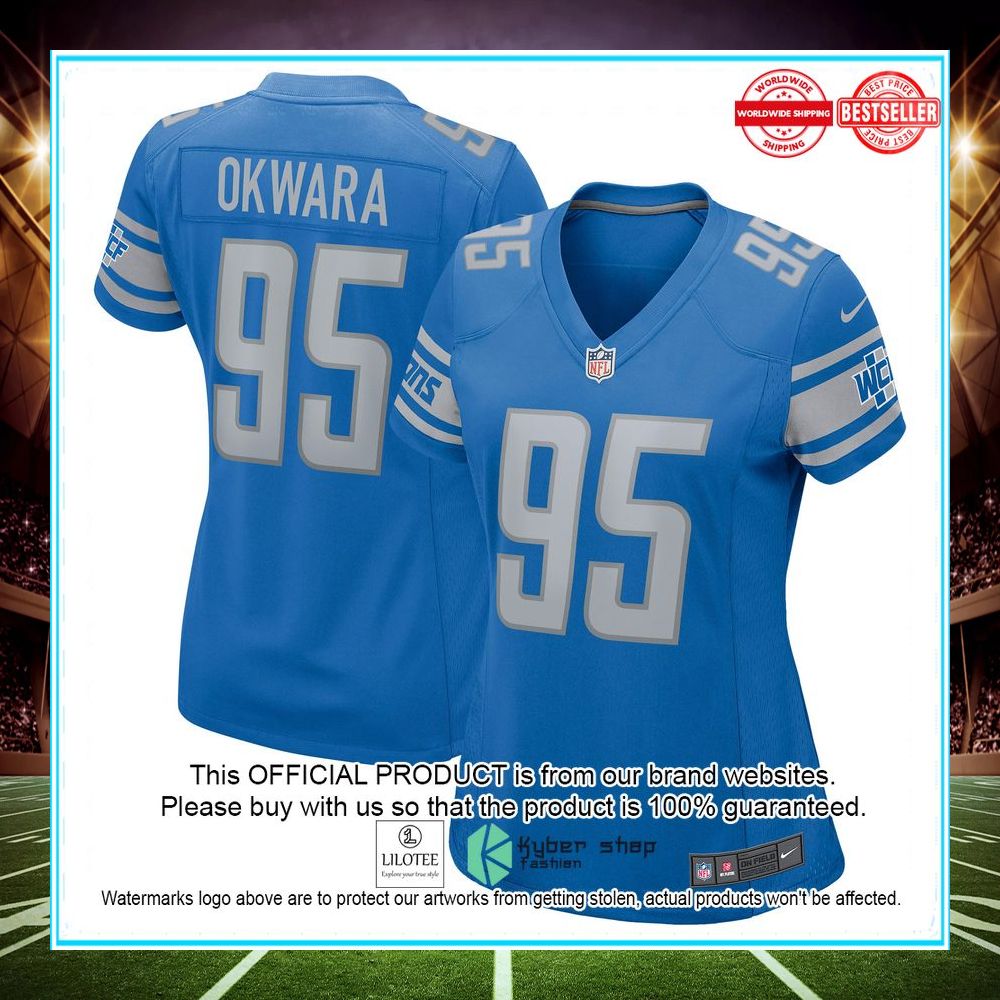 romeo okwara detroit lions blue football jersey 1 553