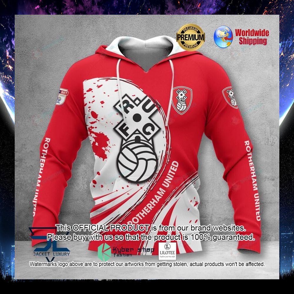 rotherham united football club 3d hoodie shirt 1 728