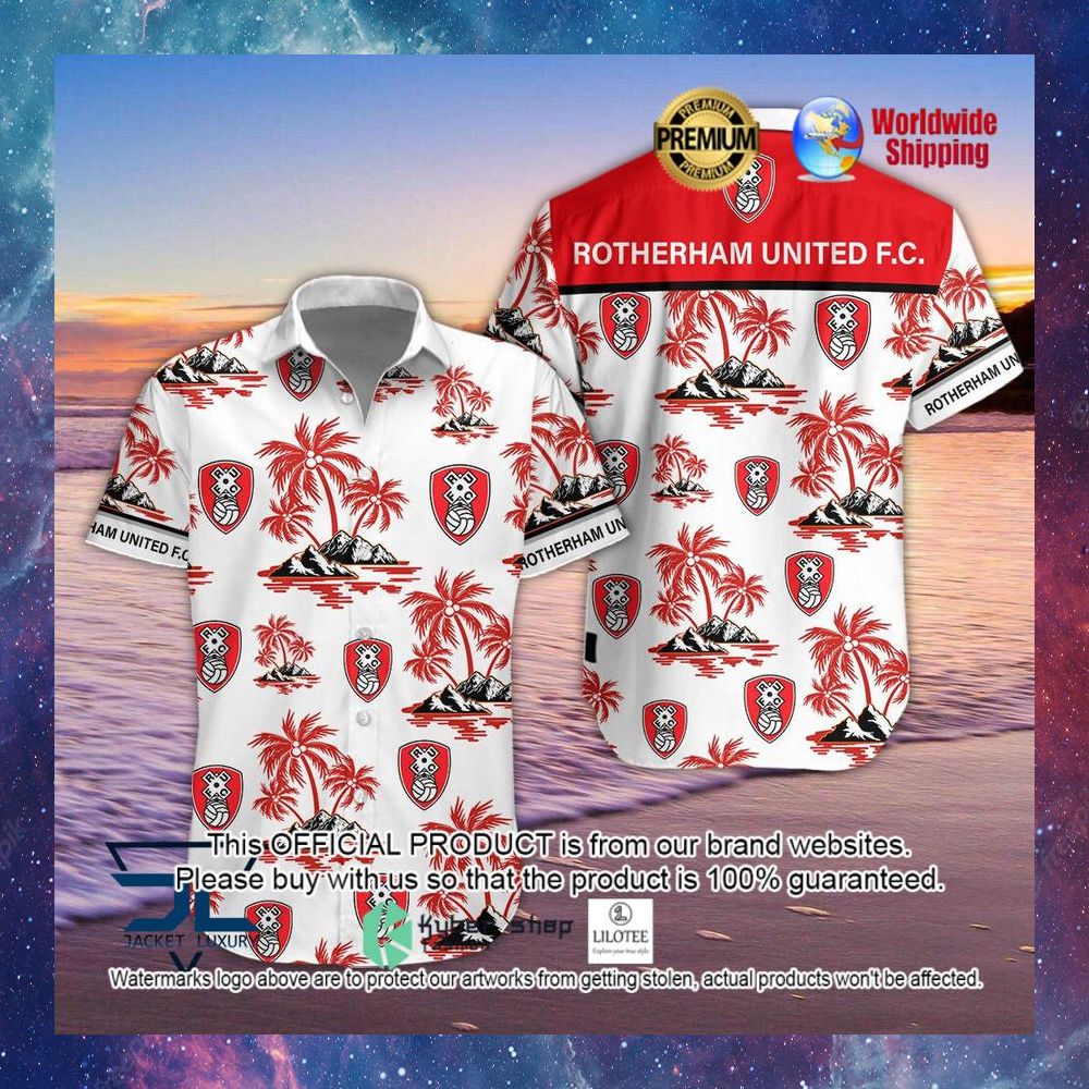 rotherham united hawaiian shirt short 1 163