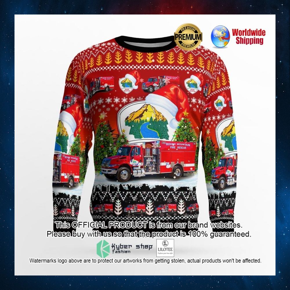 round mountain volunteer fire department fayetteville arkansas santa hat sweater 2 405