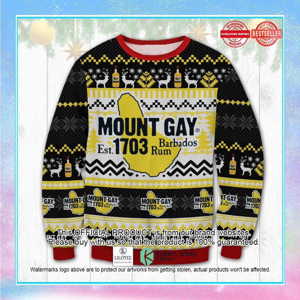 rum mount gay 1703 ugly christmas sweater 1 532