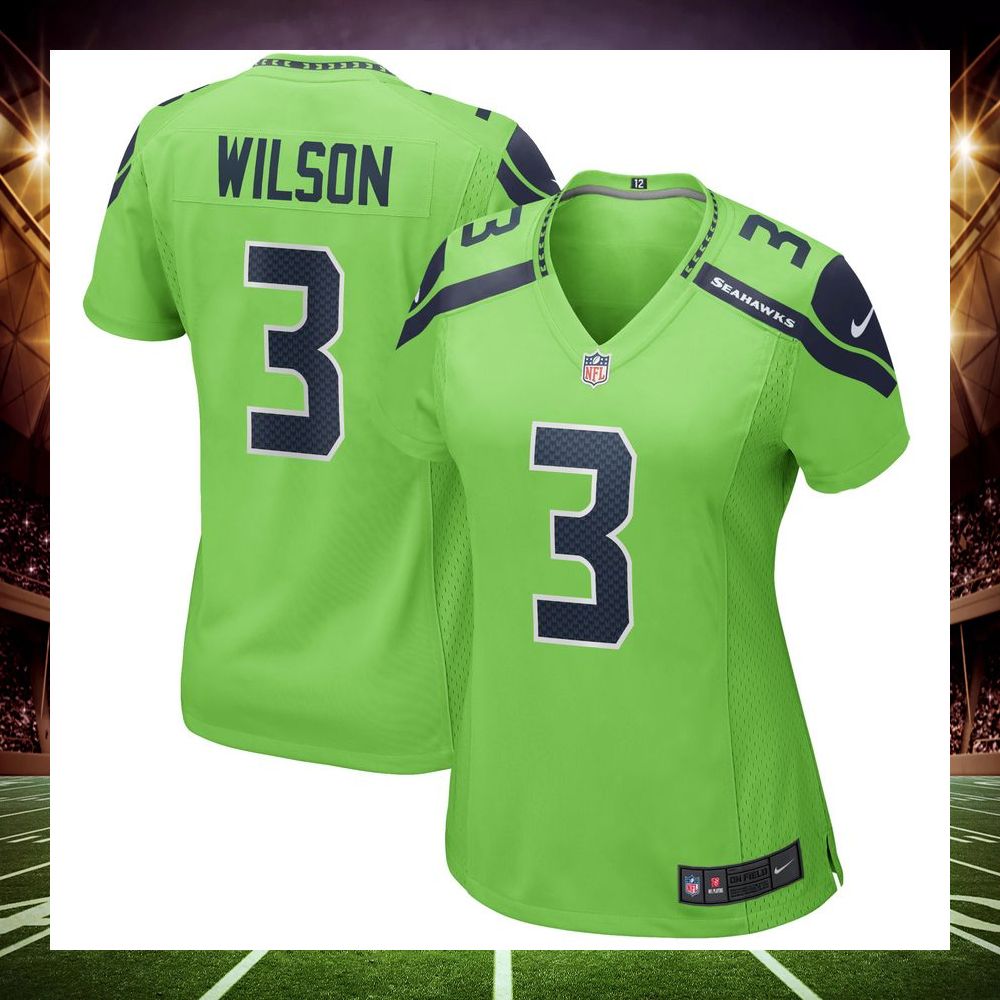 russell wilson seattle seahawks alternate neon green football jersey 1 579