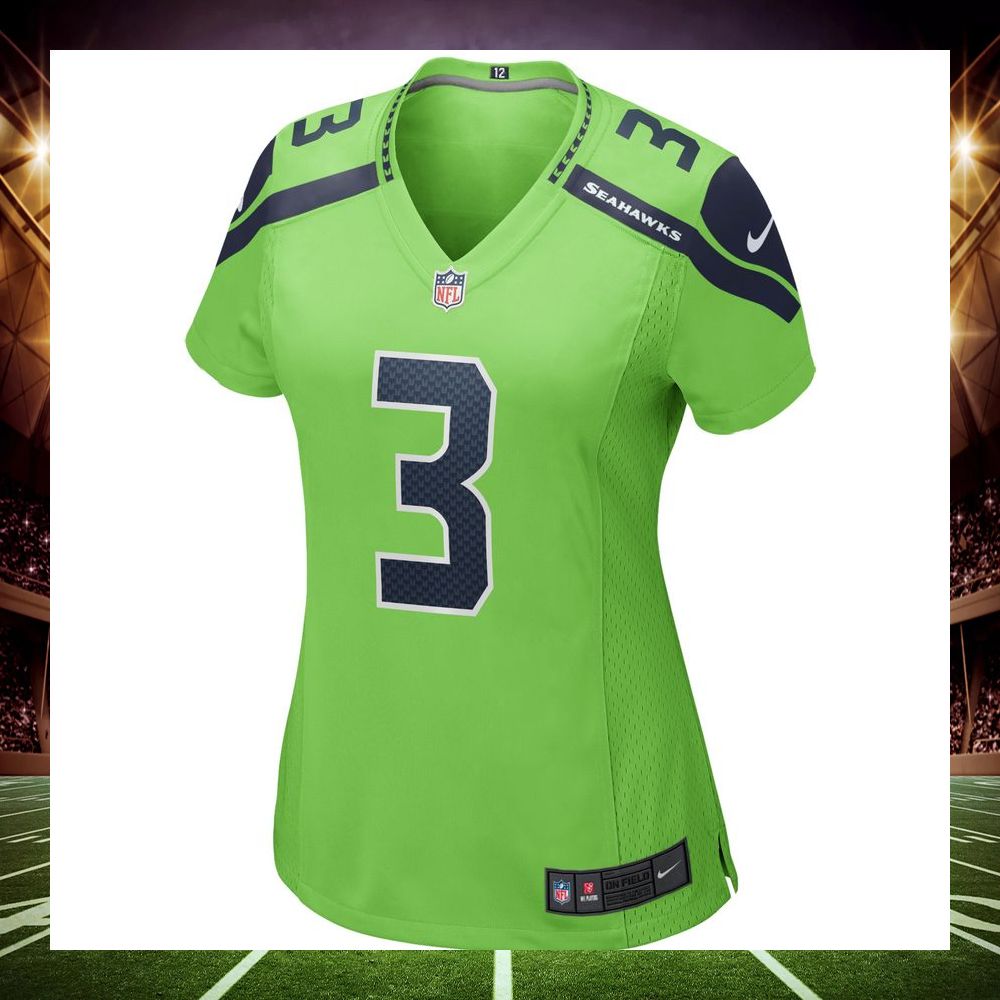 russell wilson seattle seahawks alternate neon green football jersey 2 758