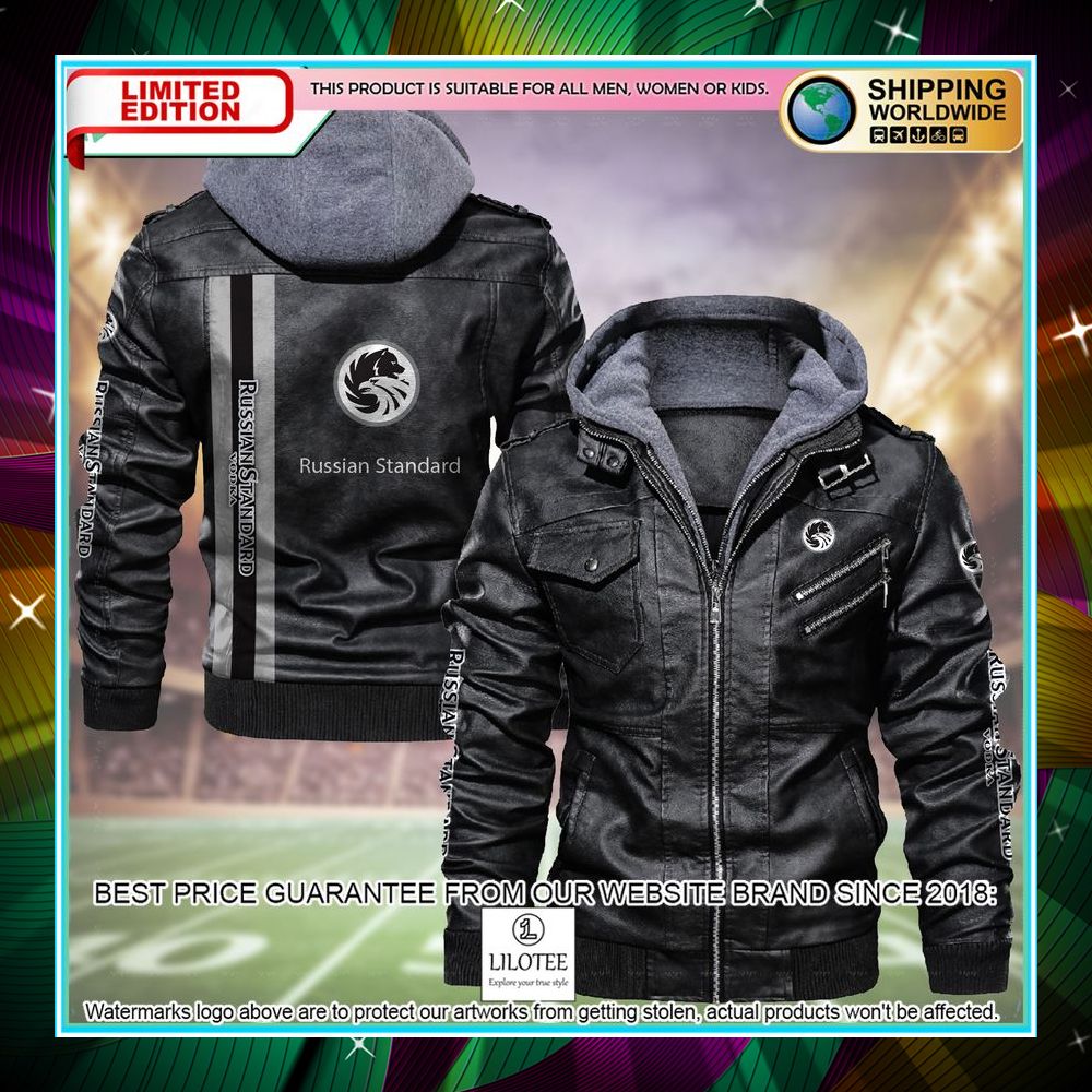 russian standard leather jacket fleece jacket 2 373