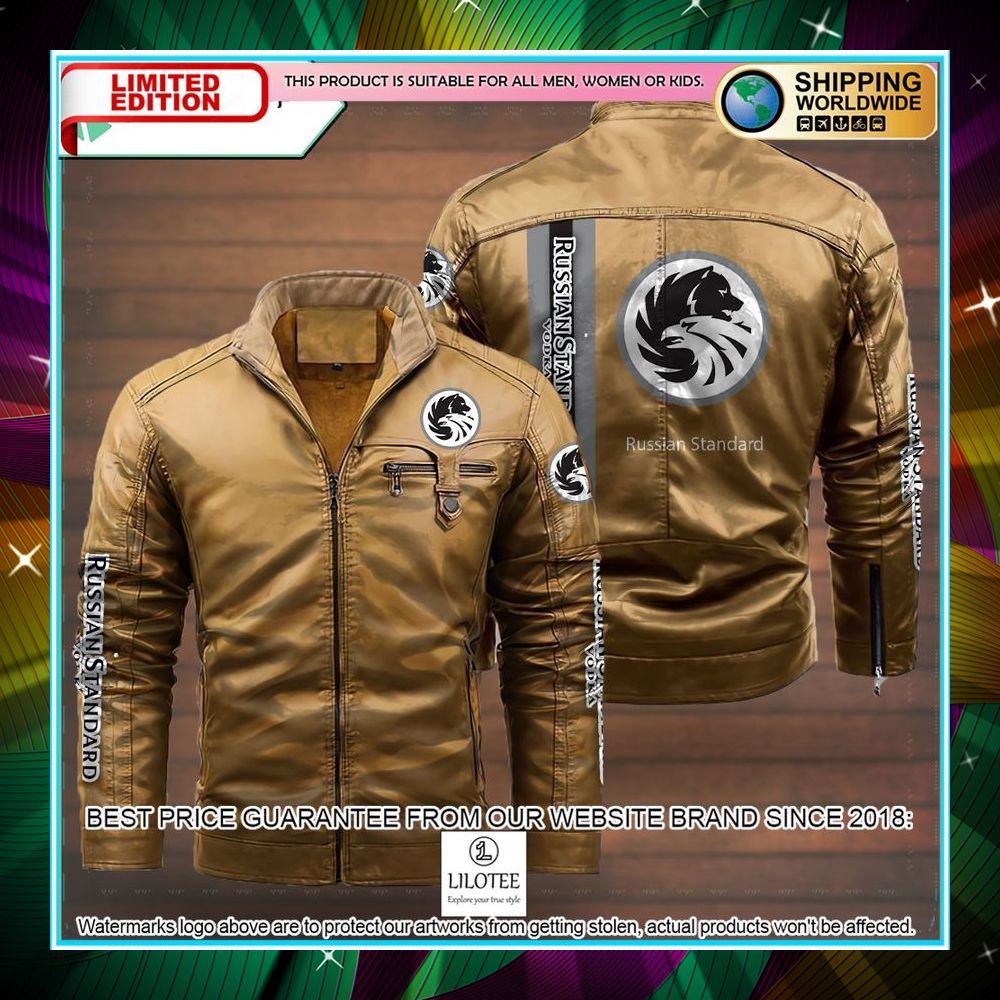 russian standard leather jacket fleece jacket 3 625