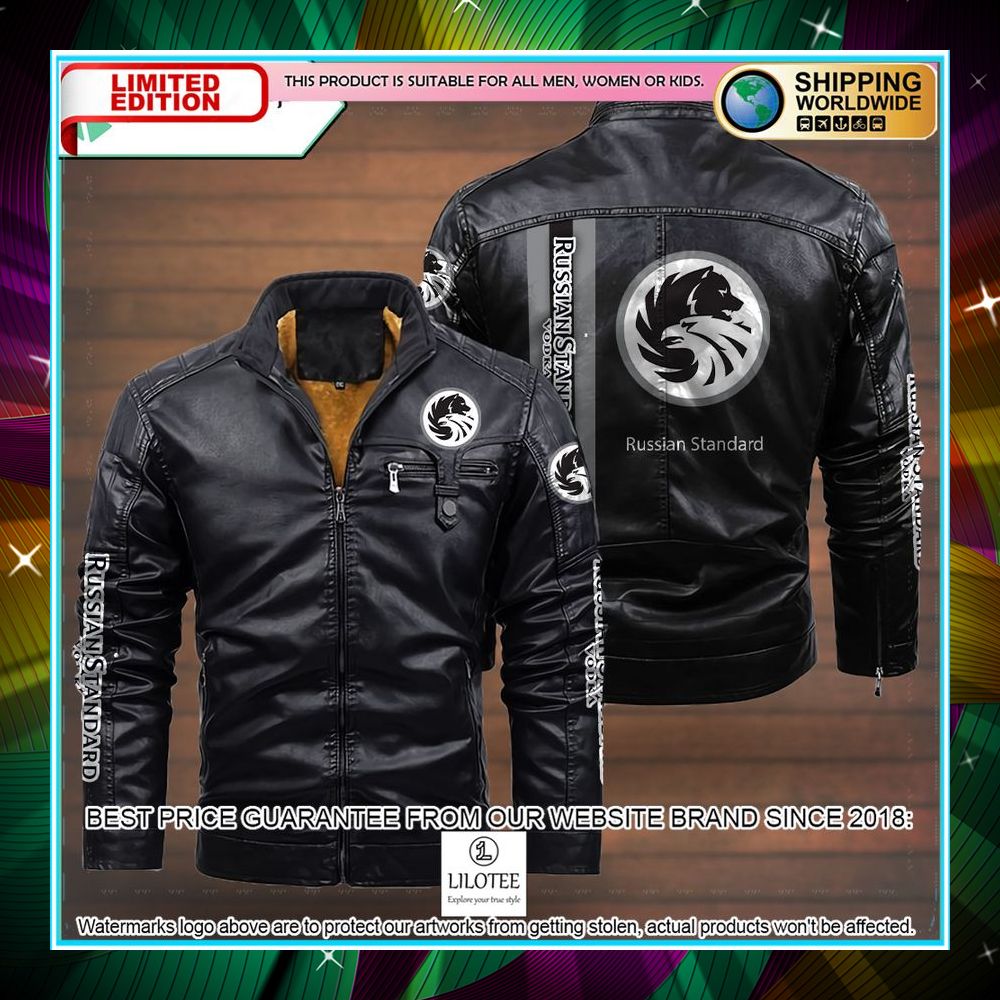 russian standard leather jacket fleece jacket 4 509