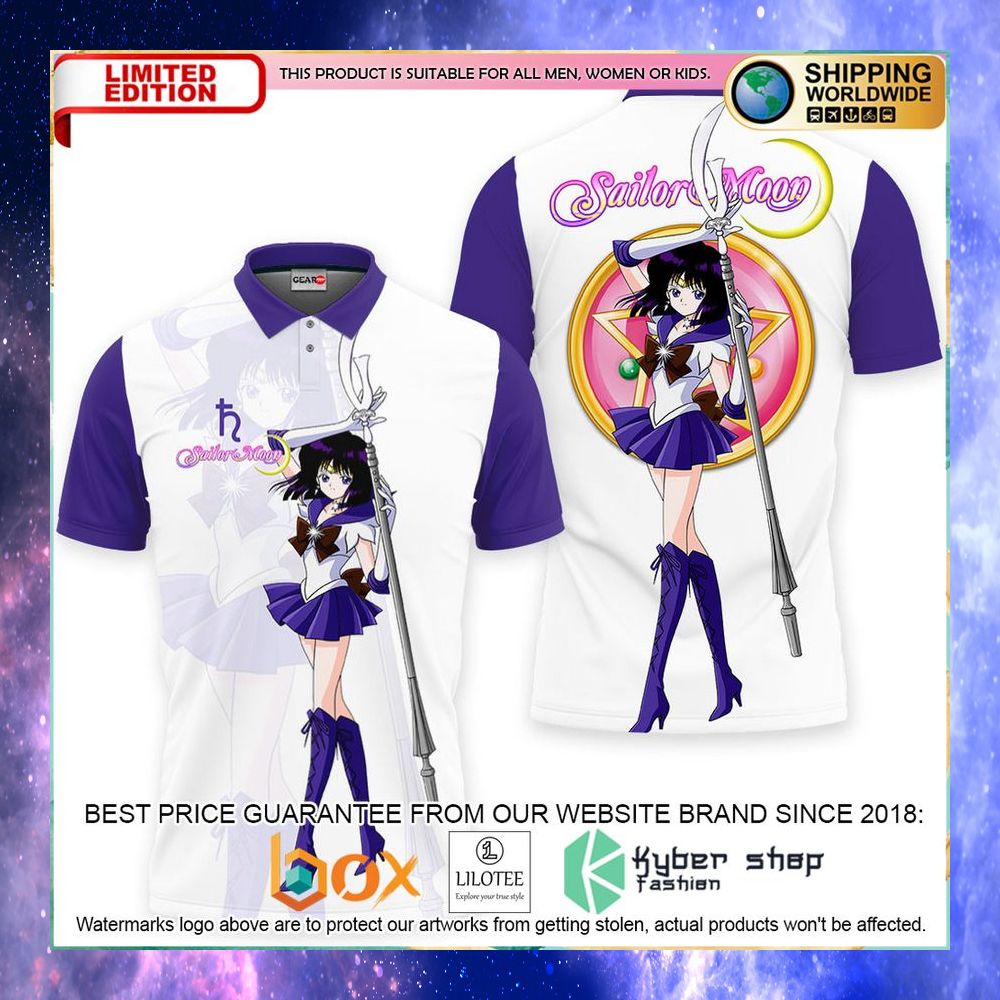 sailor saturn sailor anime polo shirt 1 373