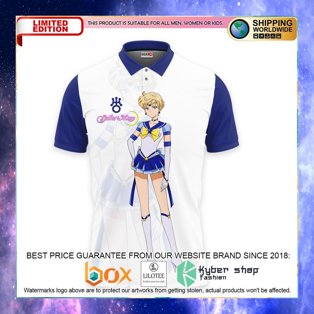 sailor uranus sailor anime polo shirt 2 975