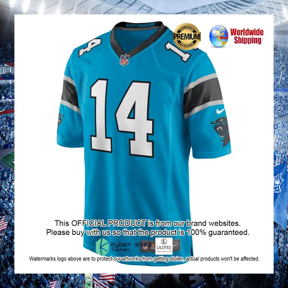 sam darnold carolina panthers nike blue football jersey 2 867