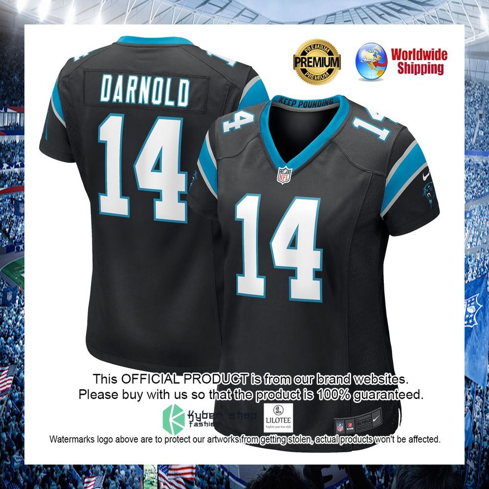 sam darnold carolina panthers nike womens black football jersey 1 805