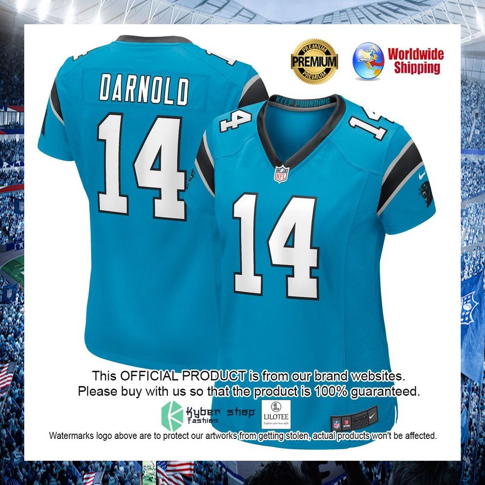 sam darnold carolina panthers nike womens blue football jersey 1 15