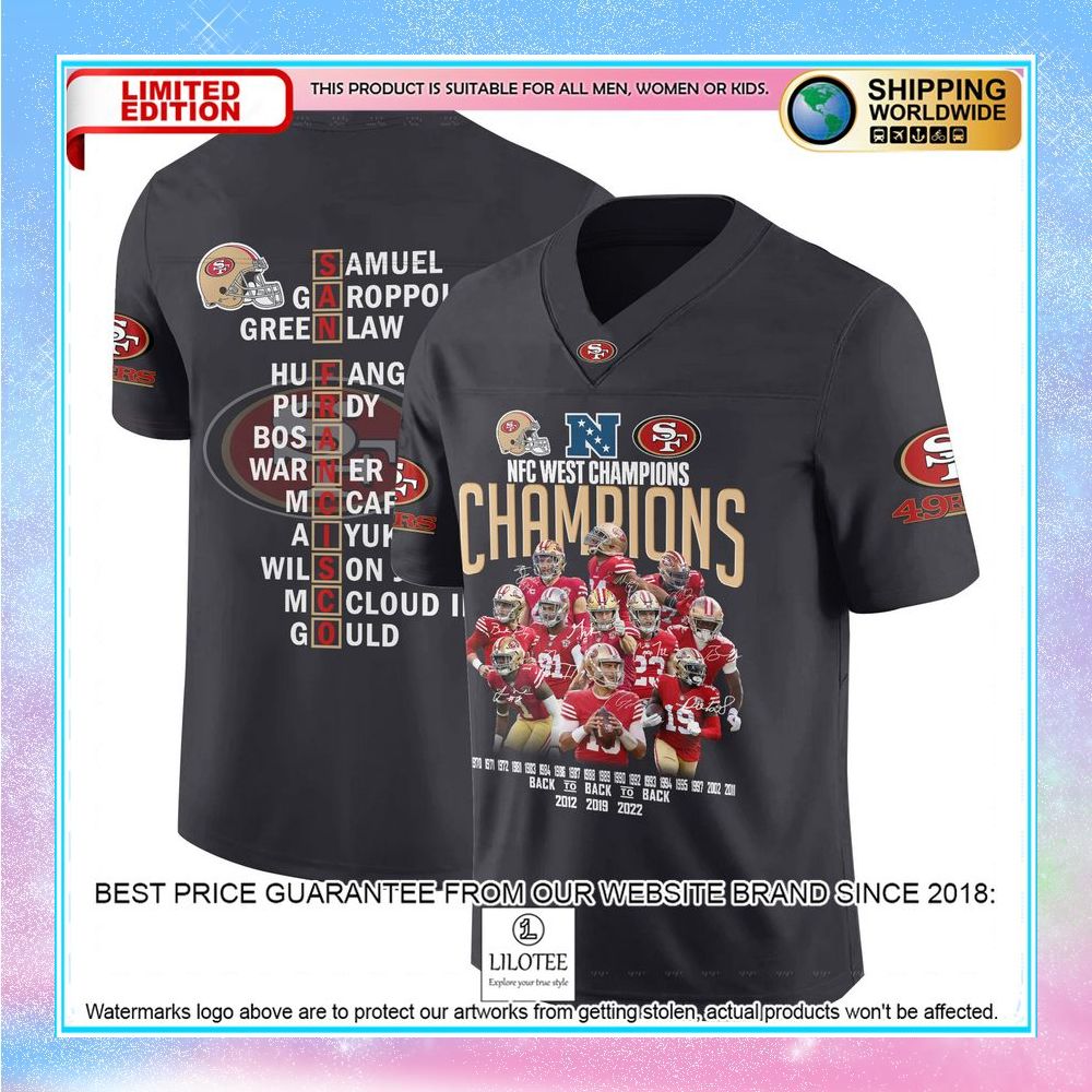san francisco 49ers champions football jersey 1 275