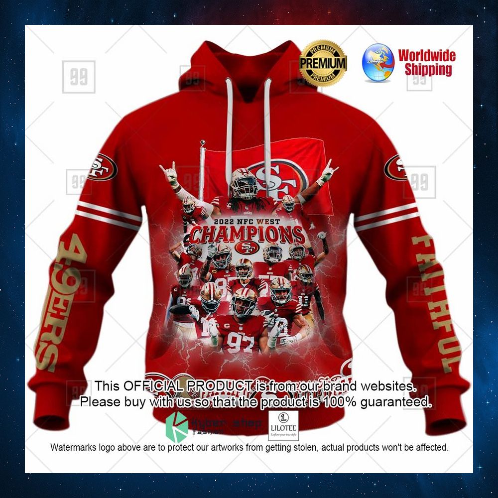 san francisco 49ers champions west 2022 3d hoodie shirt 2 430