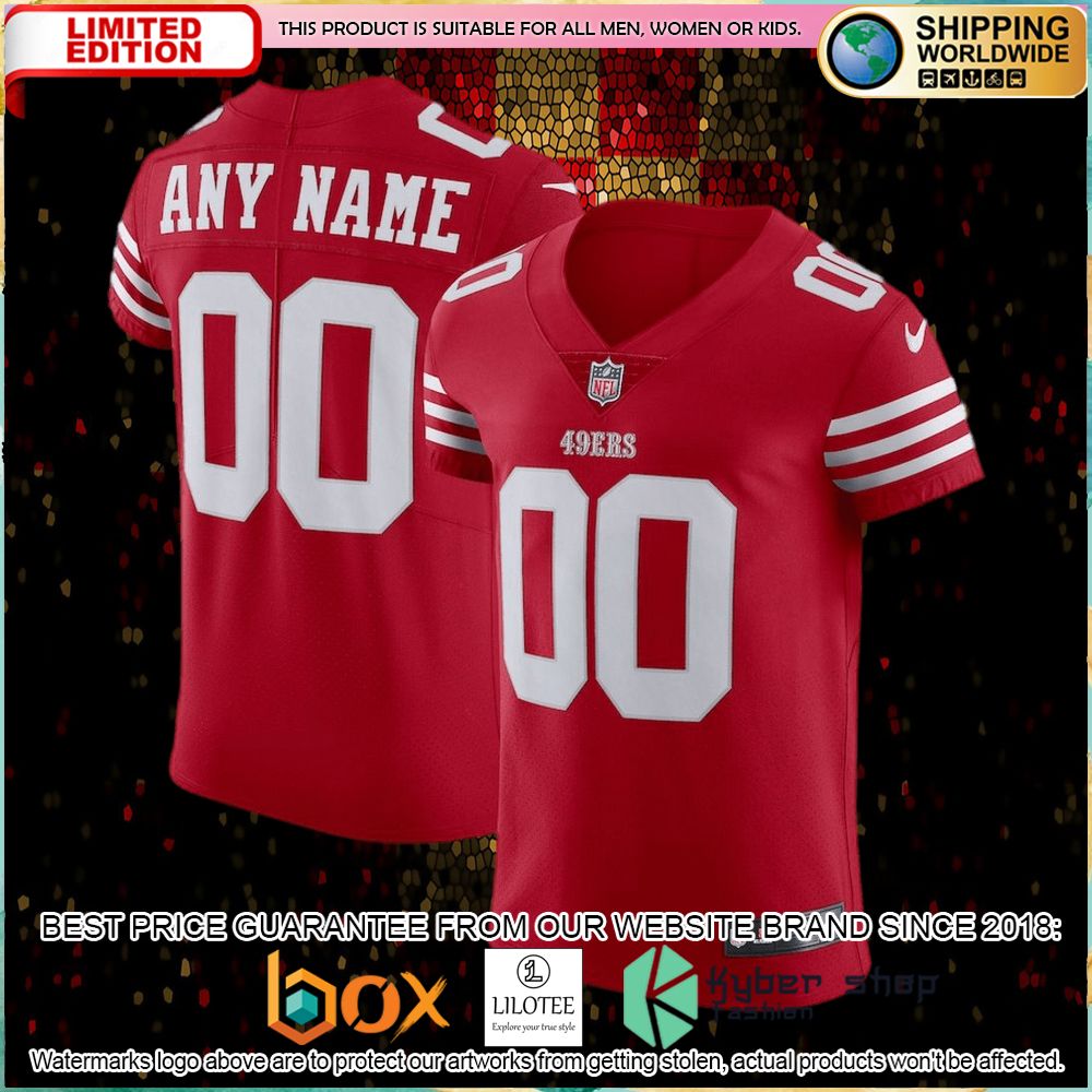 san francisco 49ers nike vapor elite custom scarlet football jersey 1 635