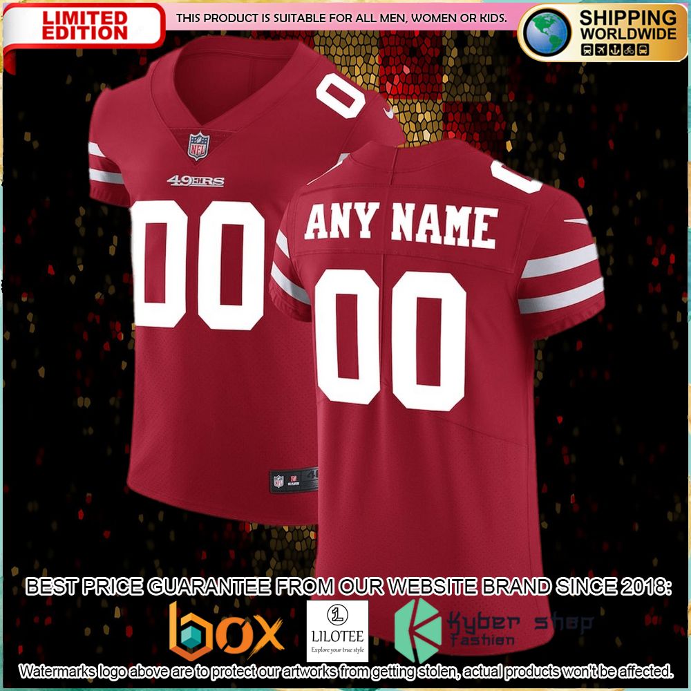 san francisco 49ers nike vapor untouchable custom elite scarlet football jersey 1 154