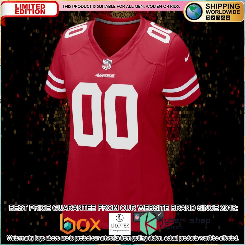 san francisco 49ers nike womens custom scarlet football jersey 2 271